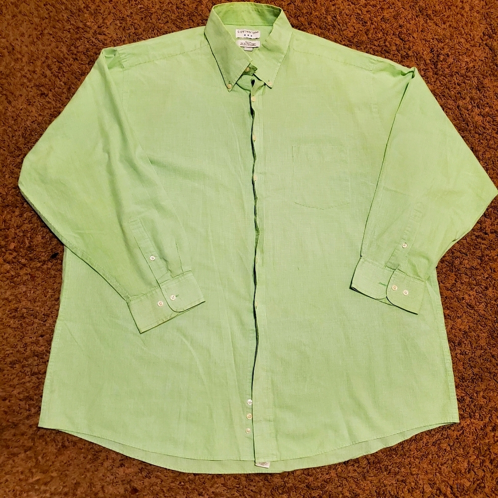 Lime green good button up